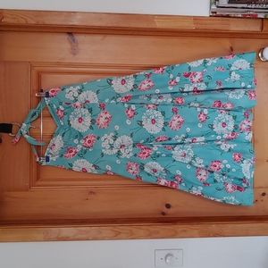 Halter cotton dress retro fifties sixties style size XL